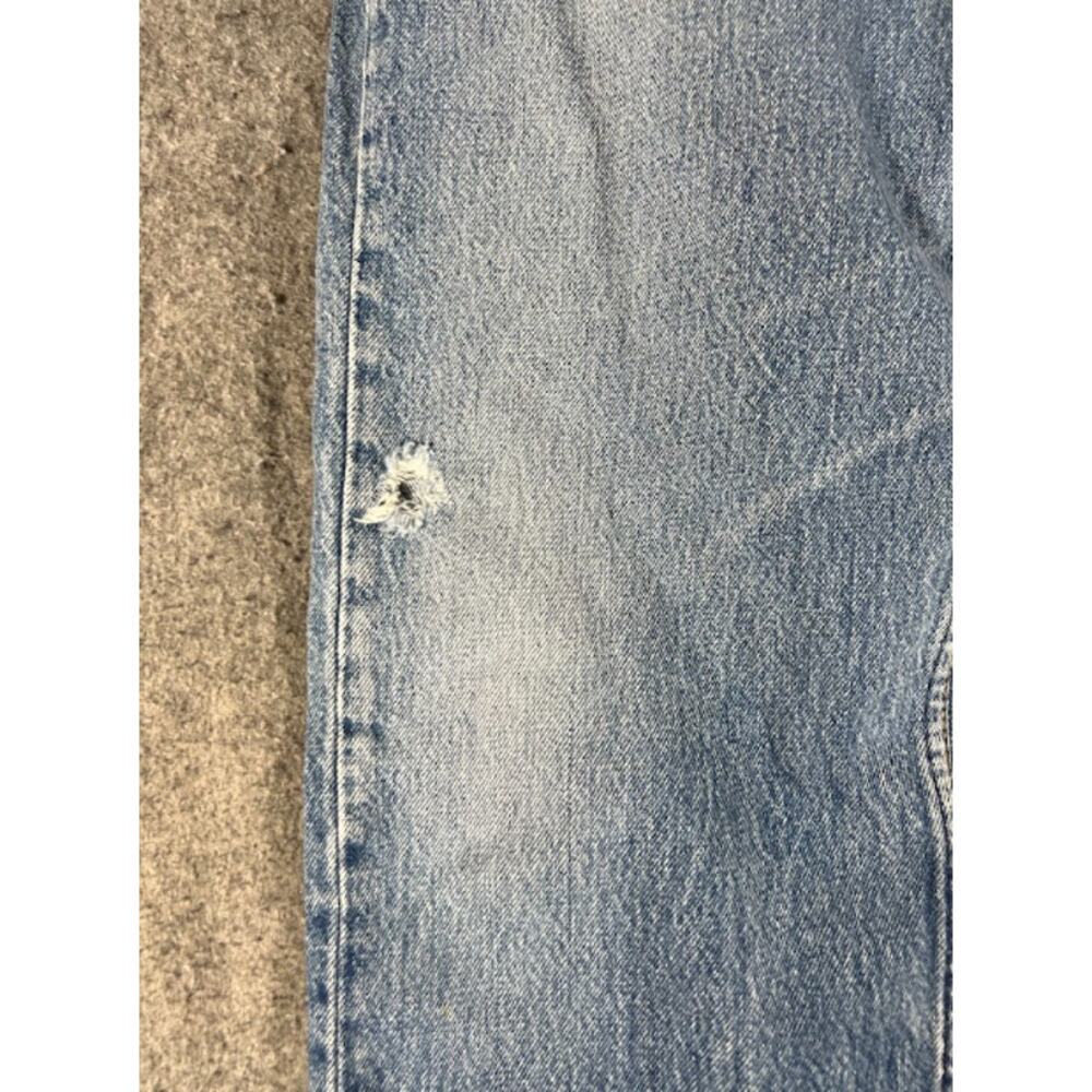 VTG 80s Levis 501 Jeans Men 34x34 Blue Light Wash Straight Distressed Streetwear - Picture 5 of 13